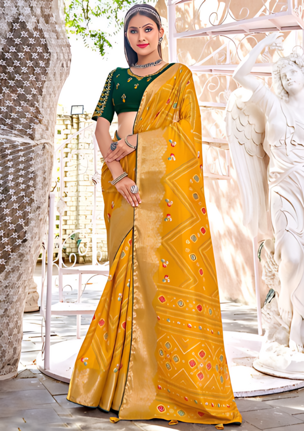 Bandhani Zari Bandhani Sarees