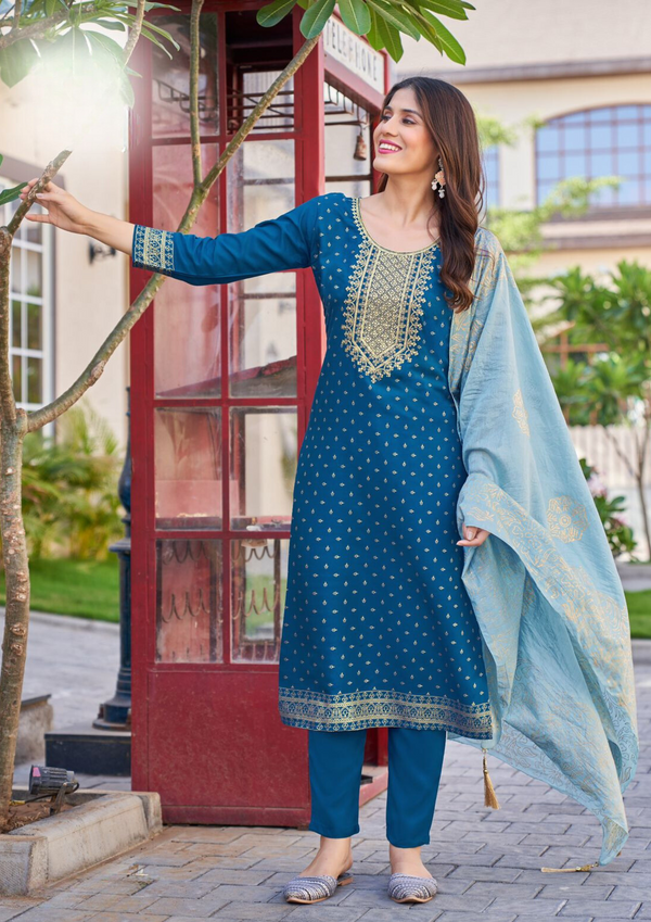 Rayon Foil Printed Kurta set