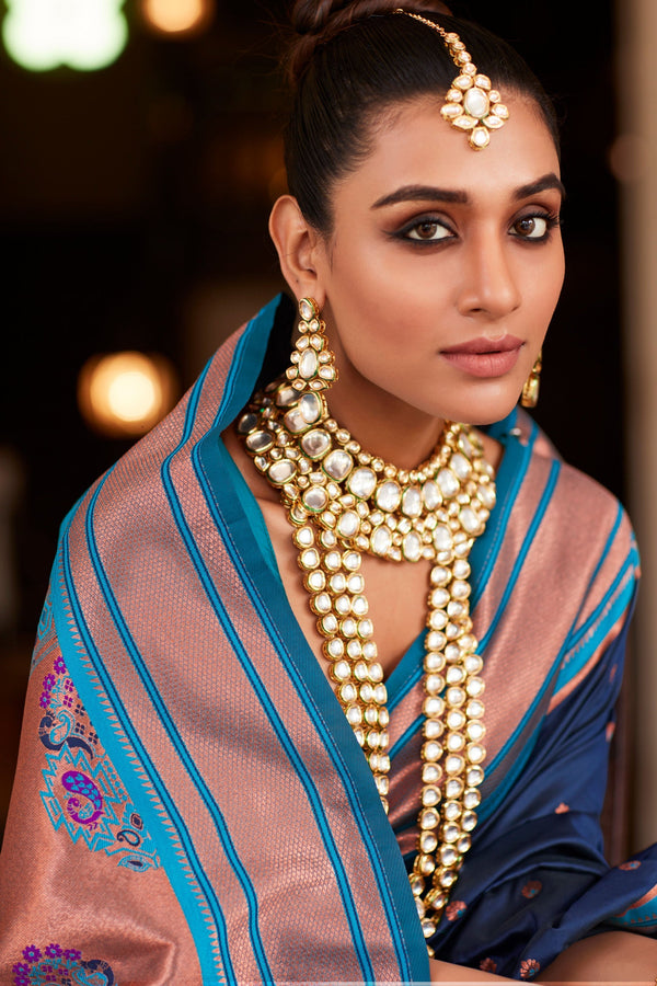 Blue Paithani Saree