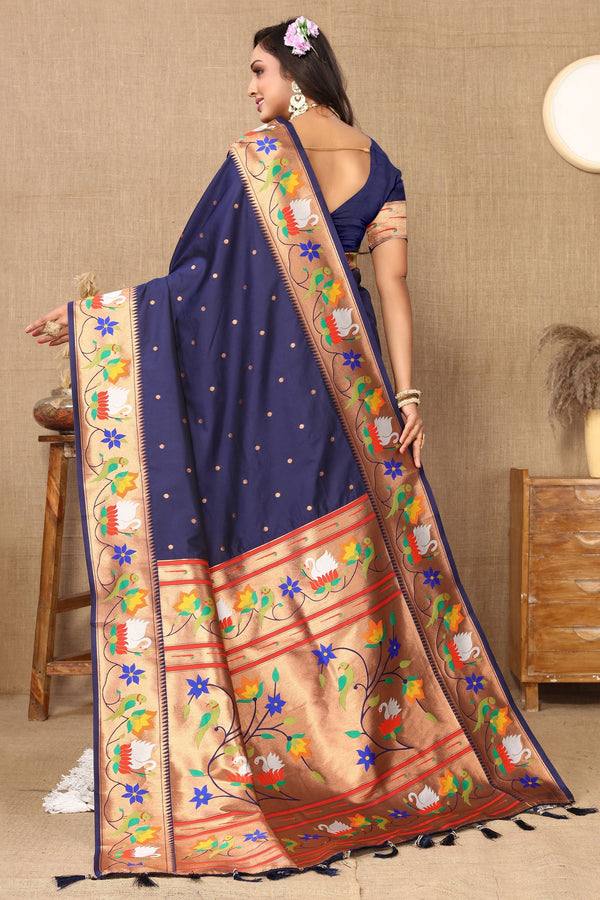 Blue Paithani Silk Saree