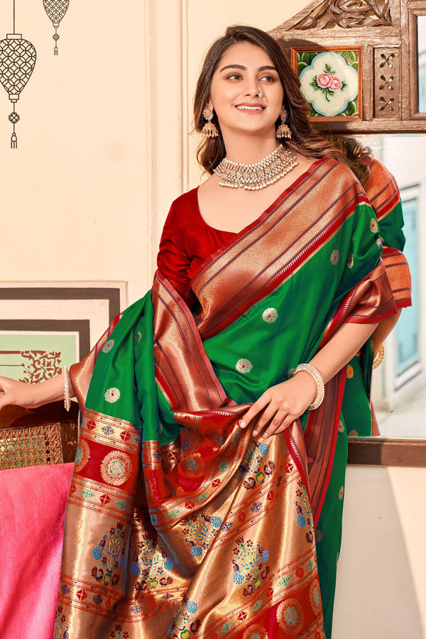 Green Paithani Saree