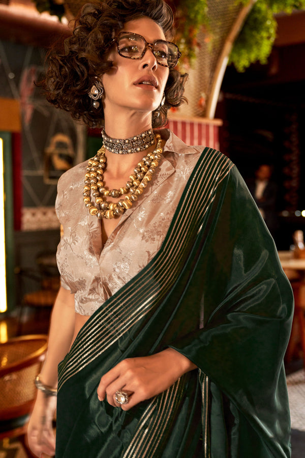 Green Pure Viscose Saree