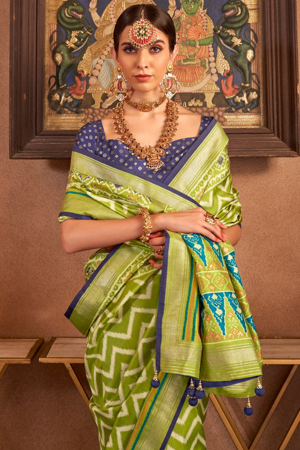 Green Patola Silk Saree