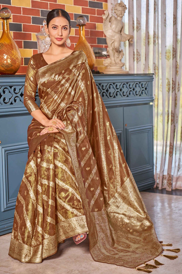 Metallic Shimmer Silk Saree