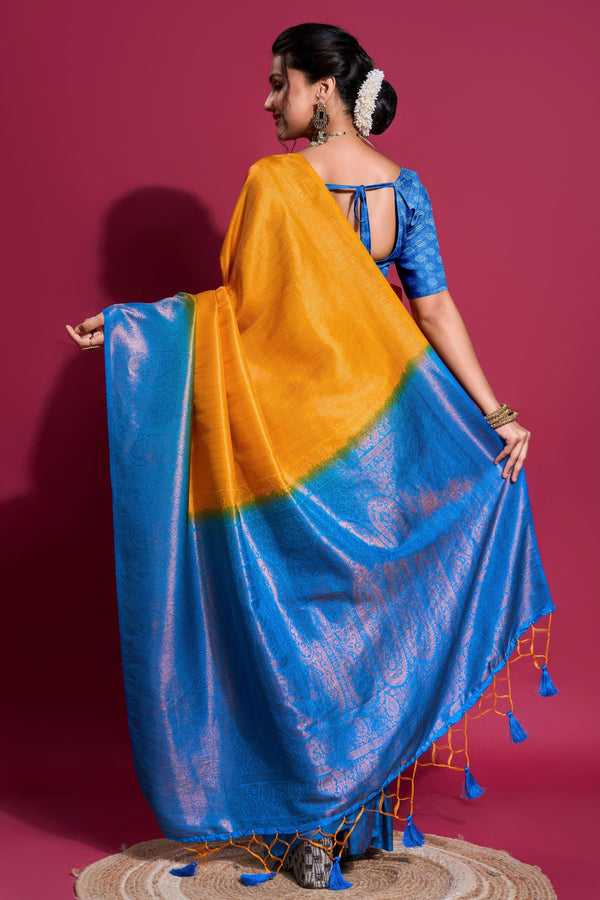 Orange Kubera Pattu Saree