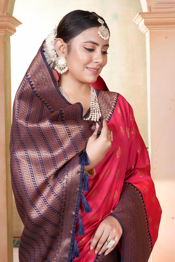 Pink Kubera Pattu Kanjivaram Saree