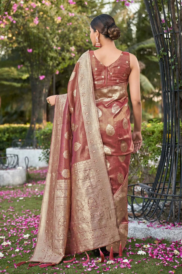 Pink Shimmer Silk Saree