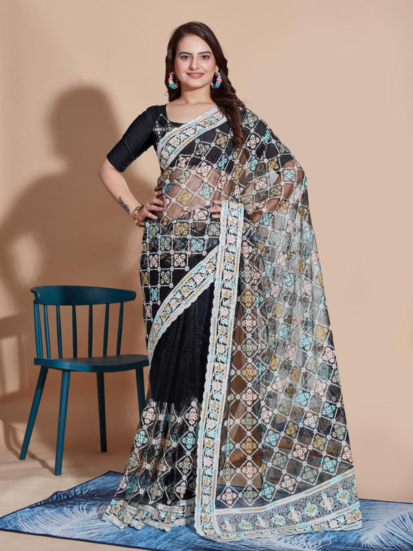 Soft Butterfly Net Saree