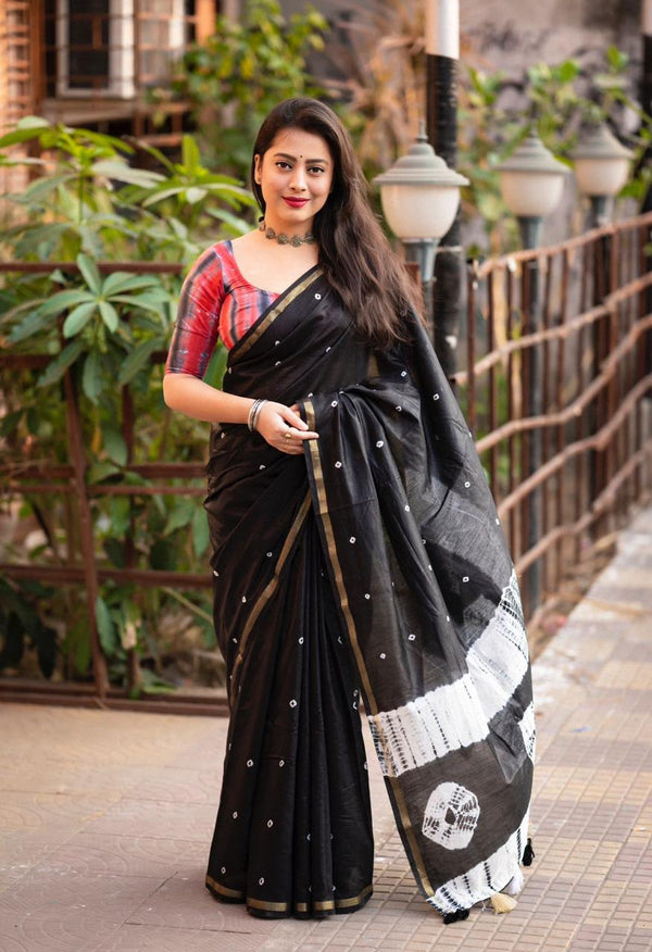 BANDHEJ COTTON  SAREE