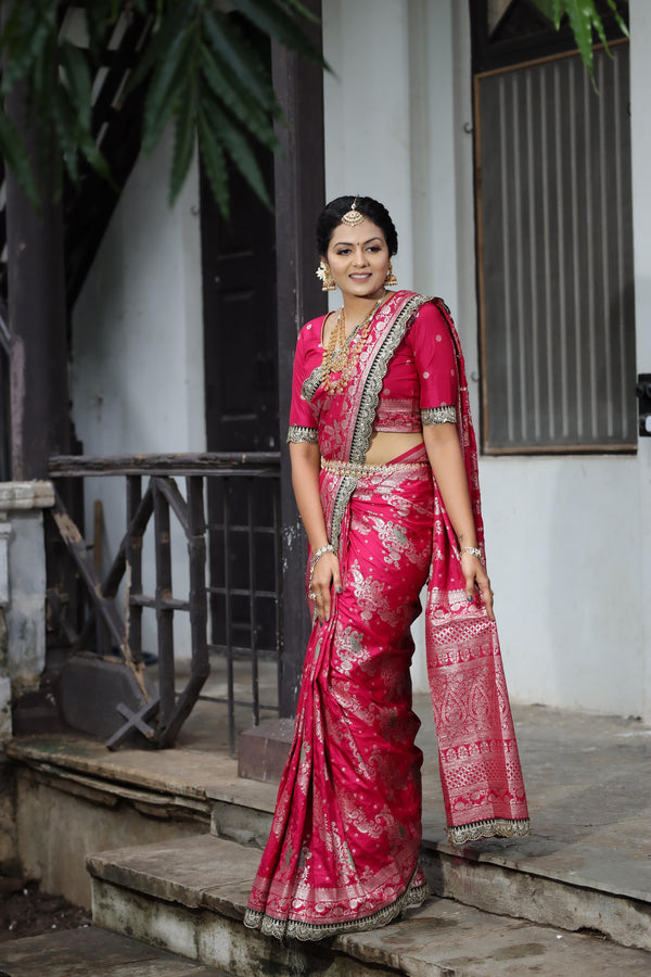 Pure soft dola silk saree