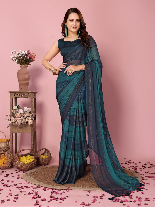 Rangoli zari ready to wear saree