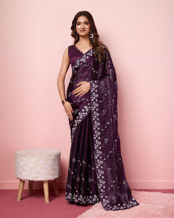 Burberry silk saree