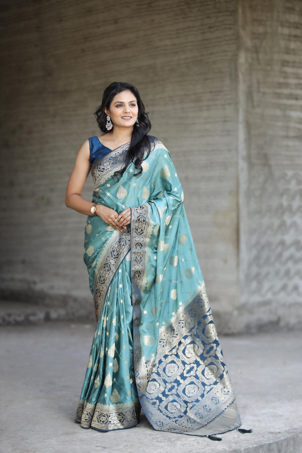 Soft satin silk saree