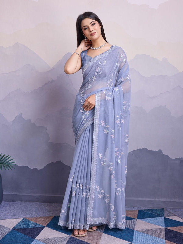 Simmer chiffon saree