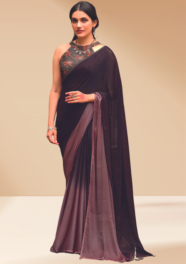 3D Chiffon Saree